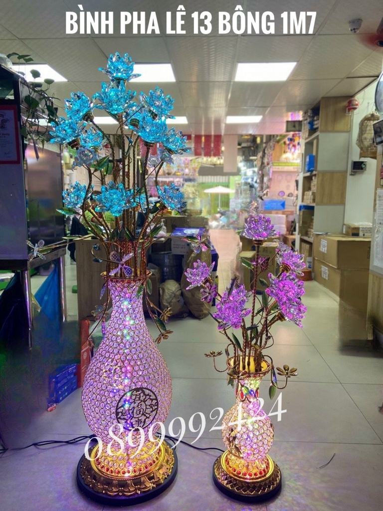BÌNH BÔNG LỚN 7 BÔNG PHA LÊ CAO 1 MÉT