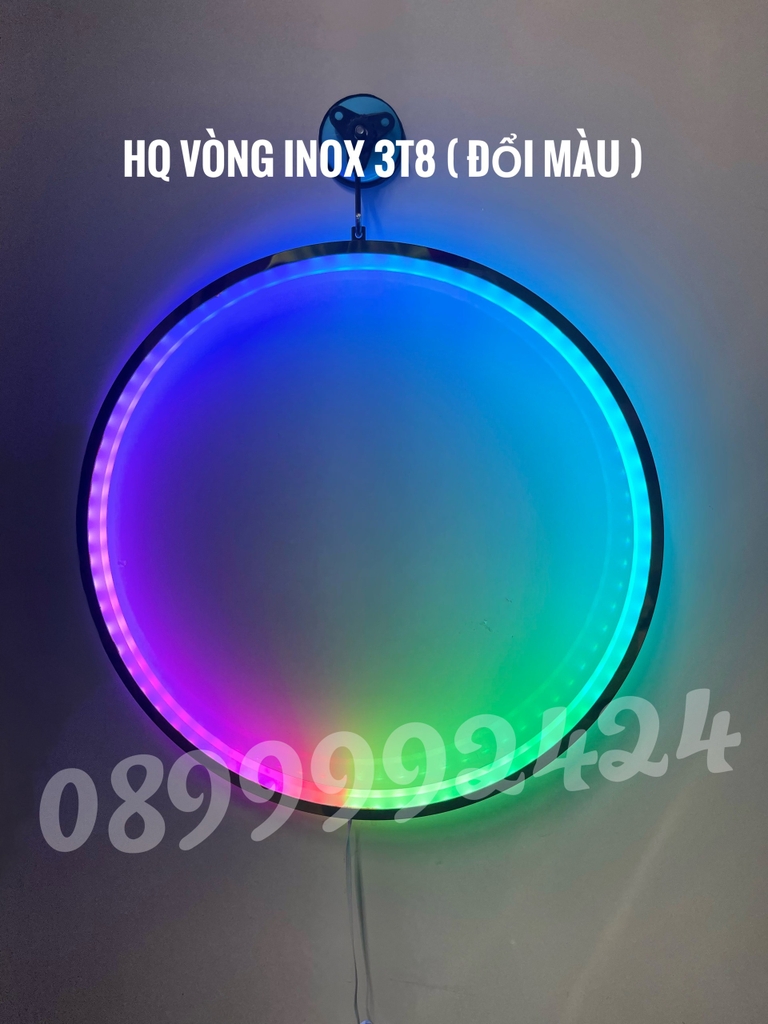 ĐÈN THỜ HÀO QUANG LED VÒNG TRÒN INOX, ĐÈN HÀO QUANG TƯỢNG PHẬT, TRANG TRÍ