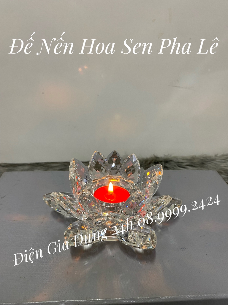 ĐẾ NẾN HOA SEN PHA LÊ, ĐẾ ĐỰNG NẾN PHA LÊ SIÊU ĐẸP