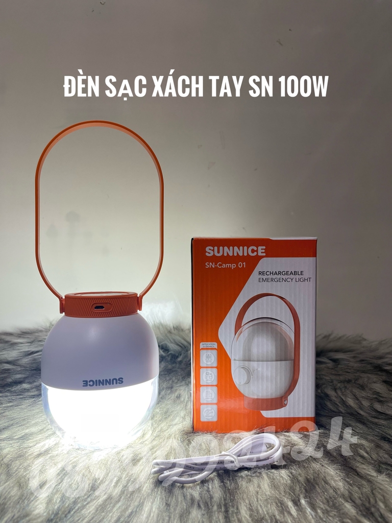 ĐÈN SẠC XÁCH TAY , TREO SUNICE 100W. ĐÈN TÍCH ĐIỆN SIÊU SÁNG