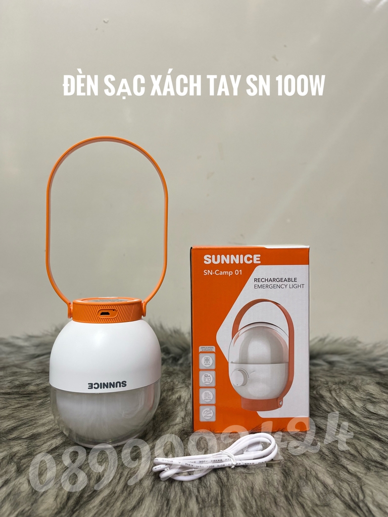 ĐÈN SẠC XÁCH TAY , TREO SUNICE 100W. ĐÈN TÍCH ĐIỆN SIÊU SÁNG