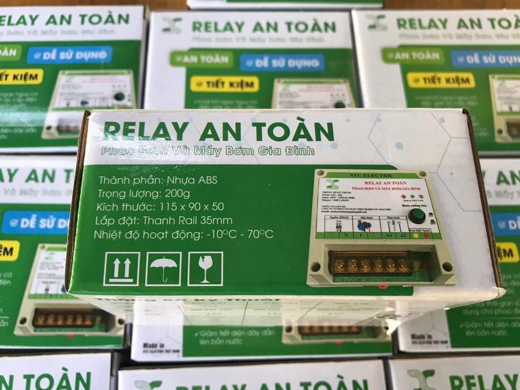 Thiết bị điện STC ELECTRIC, RELAY an toàn máy bơm và phao bơm gia đình.