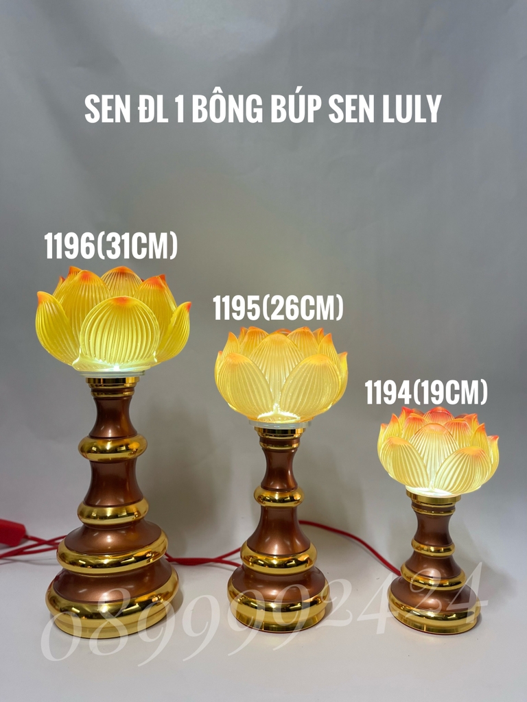 ĐÈN THỜ LƯU LY CAO CẤP 1195 CAO 26CM GIÁ BÁN 1 CẶP