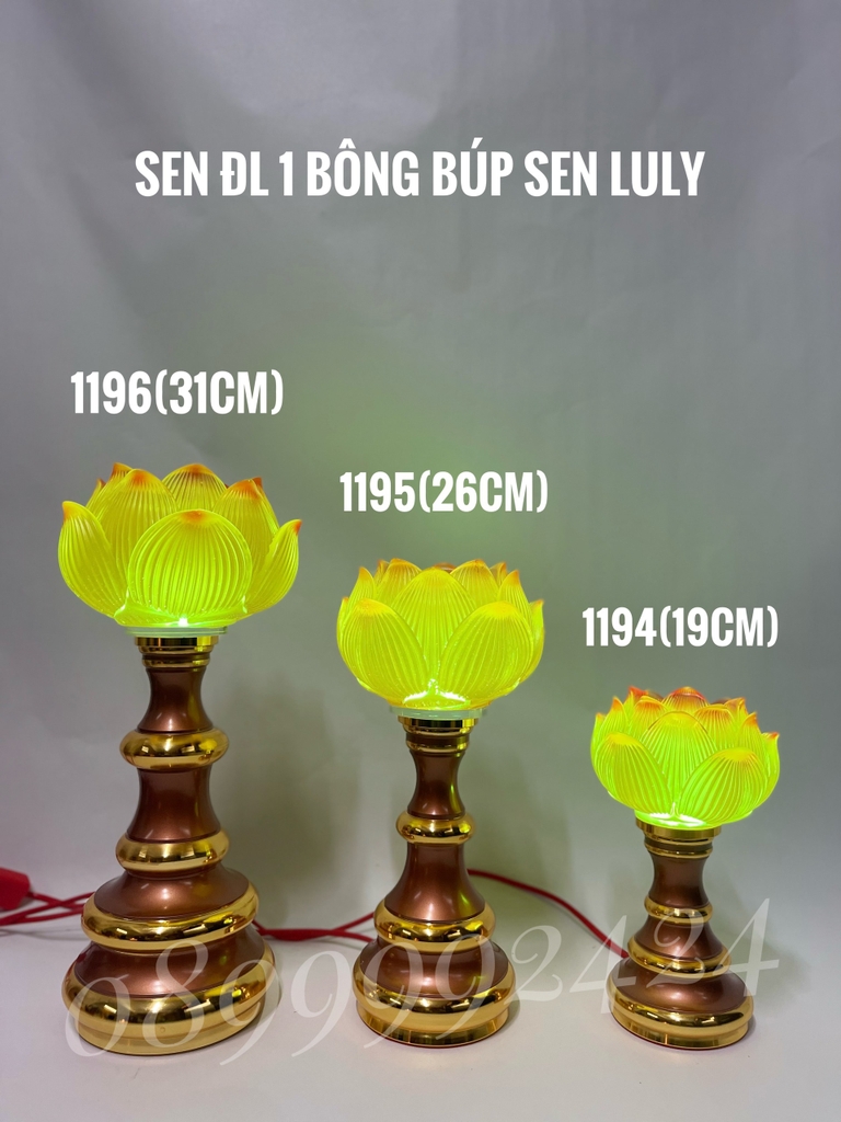 ĐÈN THỜ LƯU LY CAO CẤP 1196 CAO 31CM GIÁ BÁN 1 CẶP