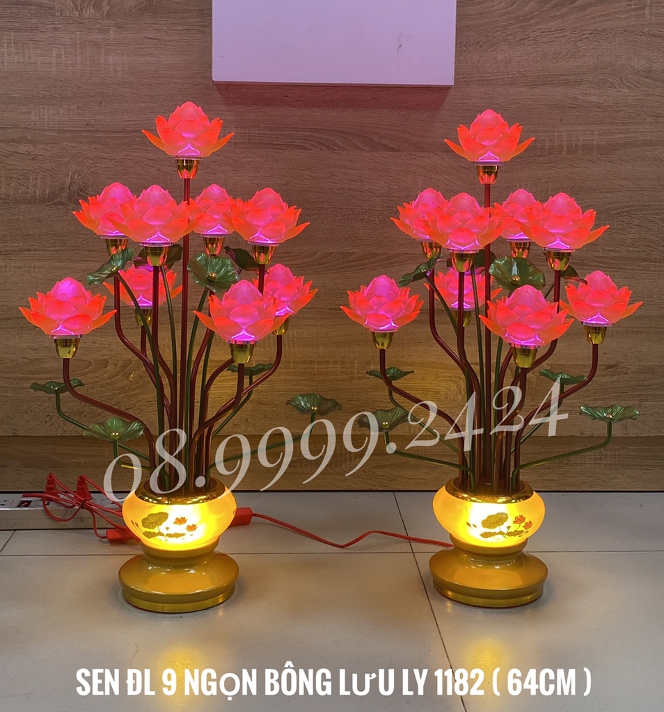 BÌNH BÔNG LƯU LY VÀNG 7-9-13 NGỌN 1181-1182-1183 ( GIÁ BÁN 1 CẶP )