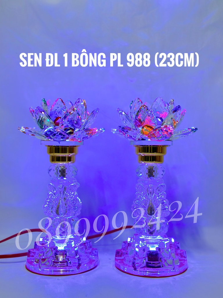 ĐÈN THỜ PHA LÊ 988 (23CM)  GIÁ BÁN 1 CẶP