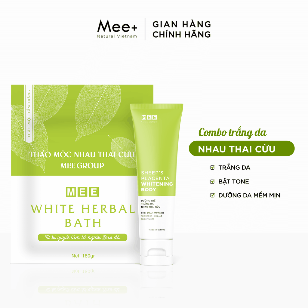 Bộ trắng da nhau thai cừu Mee Natural