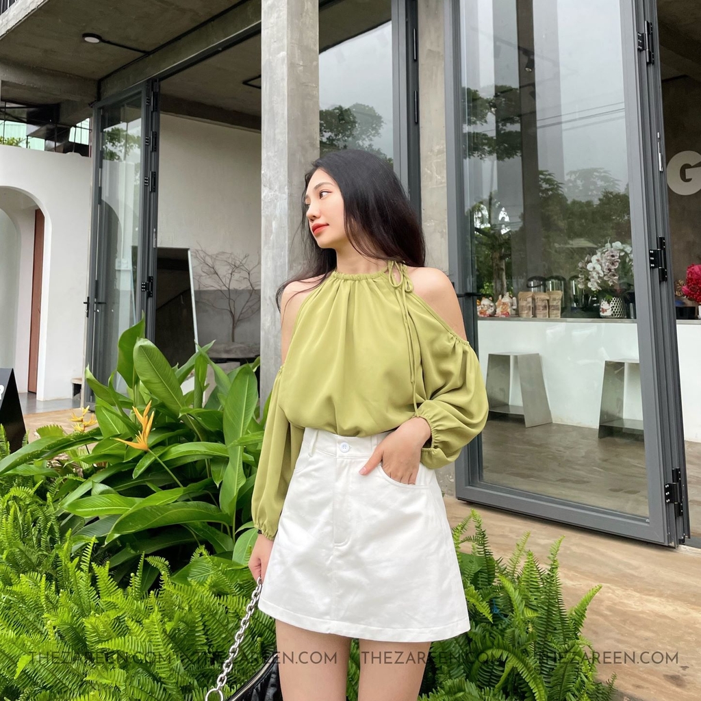 Chân váy ZARA xám ghi đắp tà thắt dây form chữ a  Tủ đồ ký gửi