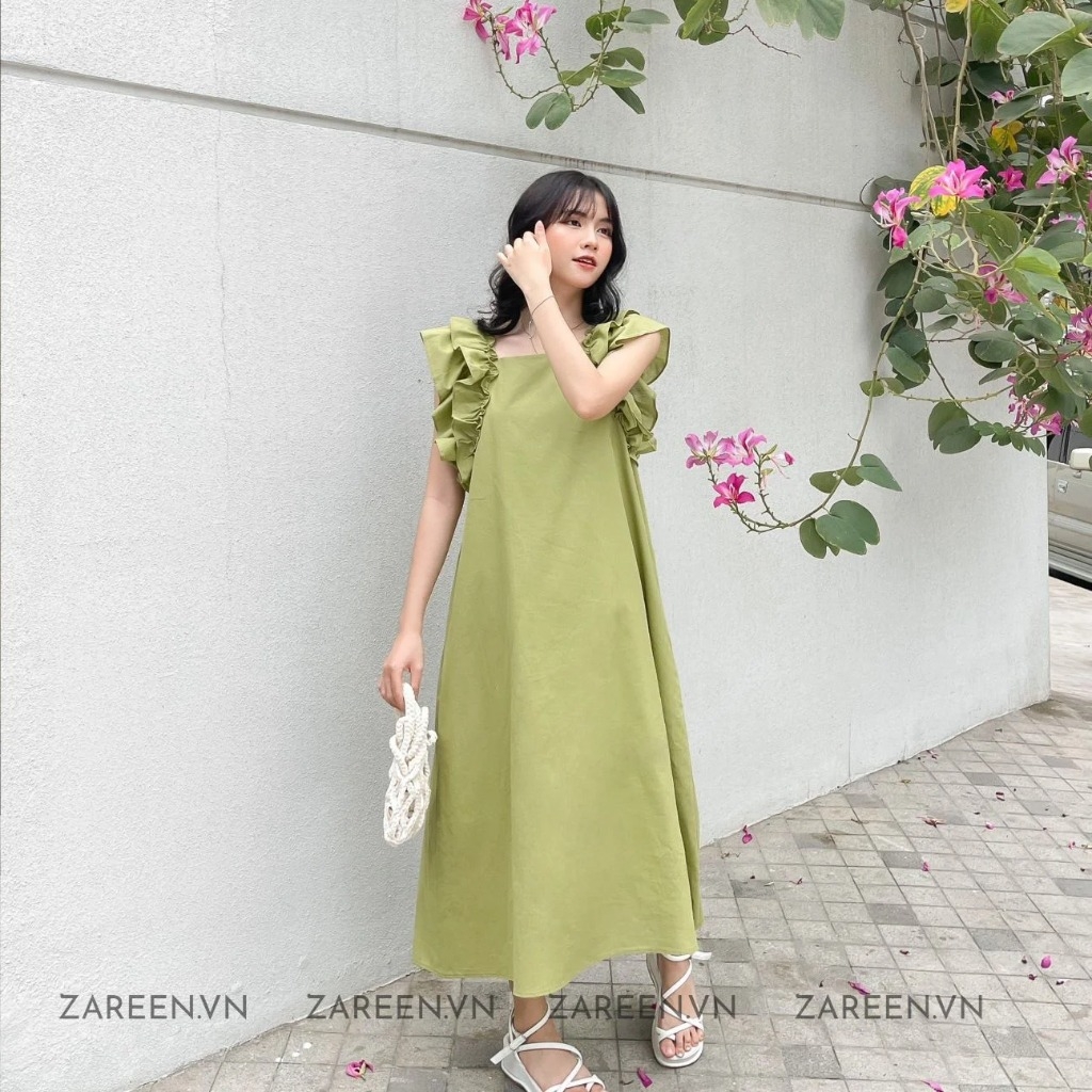 ĐẦM LINEN DÁNG DÀI TAY BÈO ZAREEN DAX68 | Thương hiệu thời trang ...