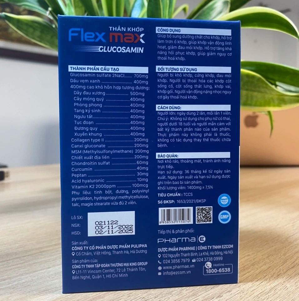 THẦN KHỚP FLEX MAX DƯỢC PHẨM BIOPHARM BIOPHARM.VN HOTLINE 1800 6538