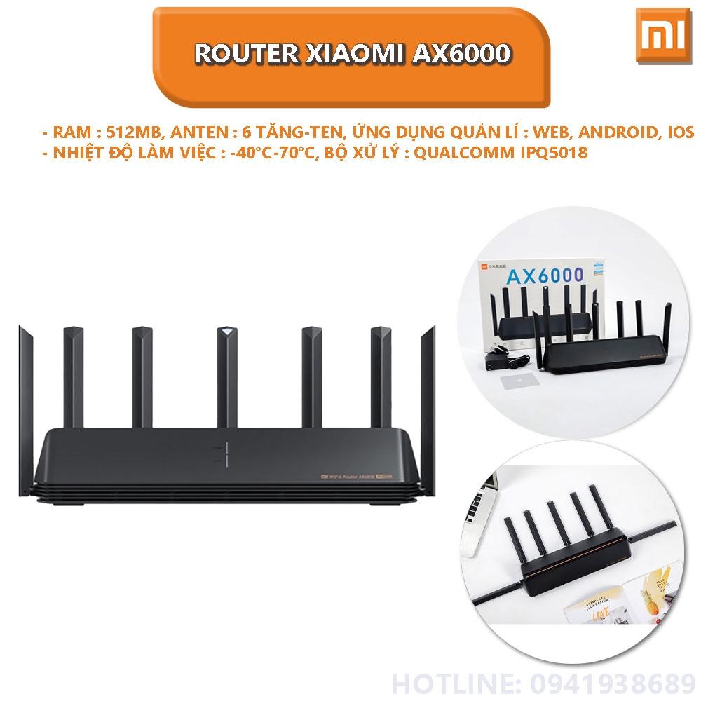 Bộ Phát Wifi Router Xiaomi Ax6000 Aiot Băng Tần Kép Wifi 6 6000Mbps Thế  Giới Điện Máy - Đại Lý Phân Phối Gia Dụng Thông Minh Xiaomi