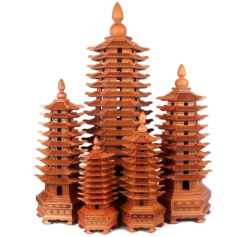 Tháp văn xương gỗ đào Ngũ Nhạc Đạo Quán