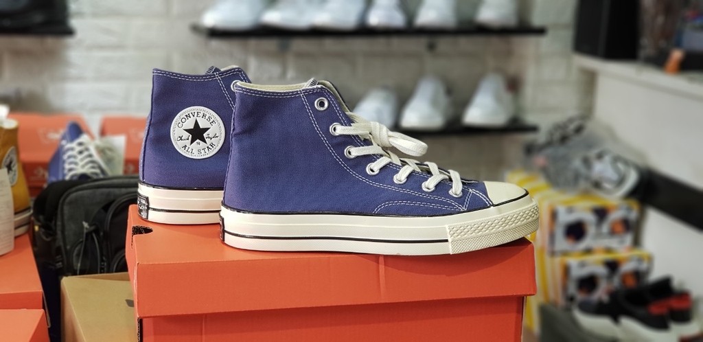 converse rubber xanh