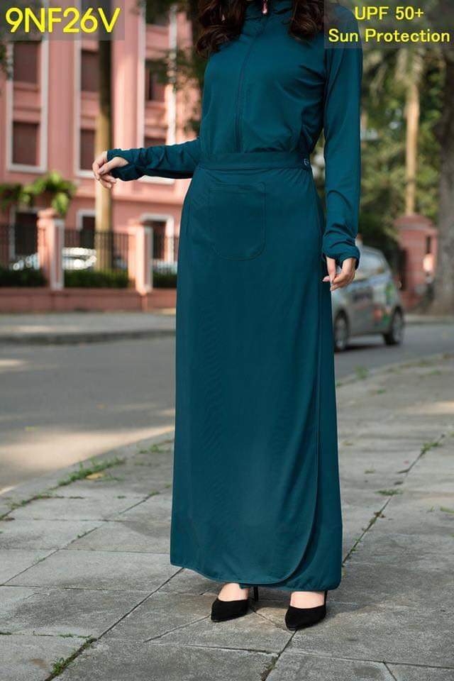 BELY | V713 - Váy đầm liền midi quý cô thiết kế trễ vai - Xanh cổ vịt, Hồng  - Bely | Thời trang cao cấp Bely