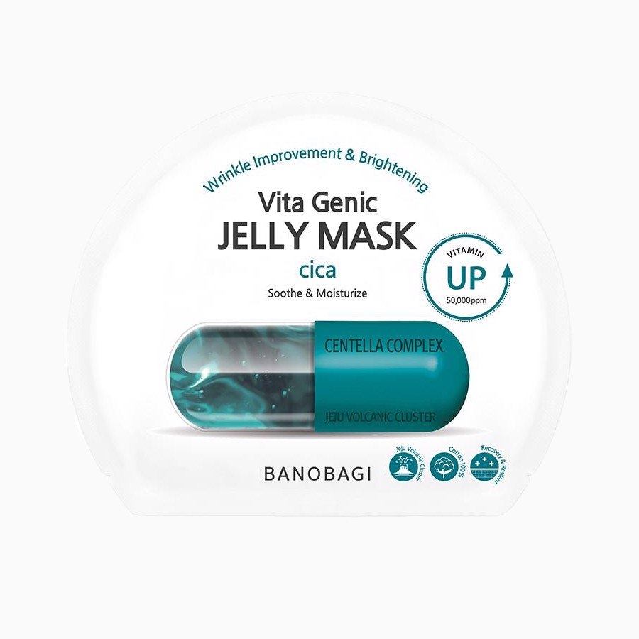 Mặt nạ Vita Genic Jelly Mask Cica CENTELLA COMPLEX xanh đậm - dưỡng da giảm mụn HapuMart
