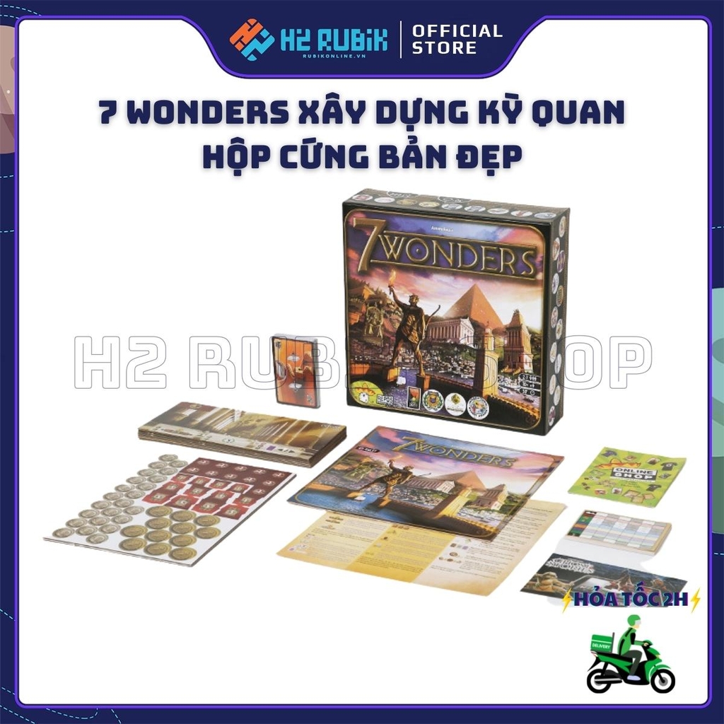 7 Wonders Boardgame Xây dựng 7 kỳ quan hộp cứng bản đẹp