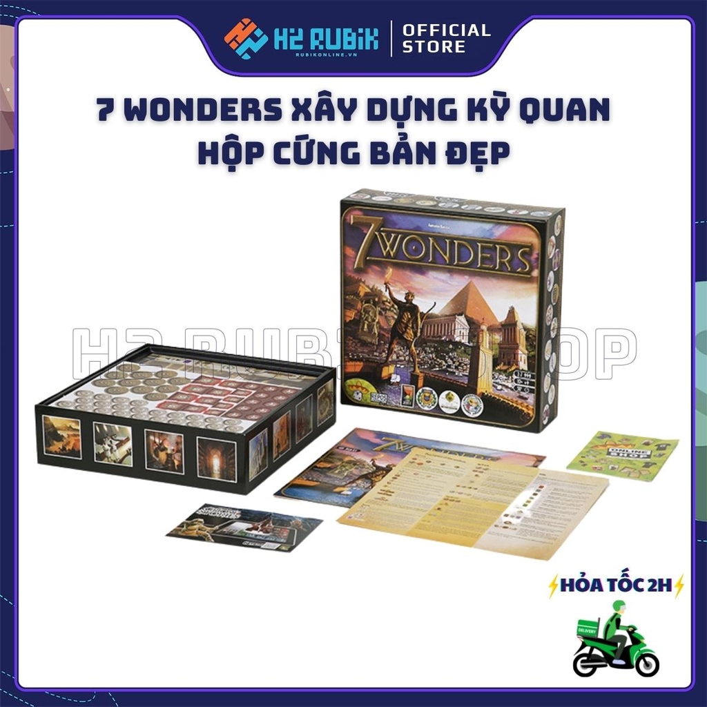 7 Wonders Boardgame Xây dựng 7 kỳ quan hộp cứng bản đẹp