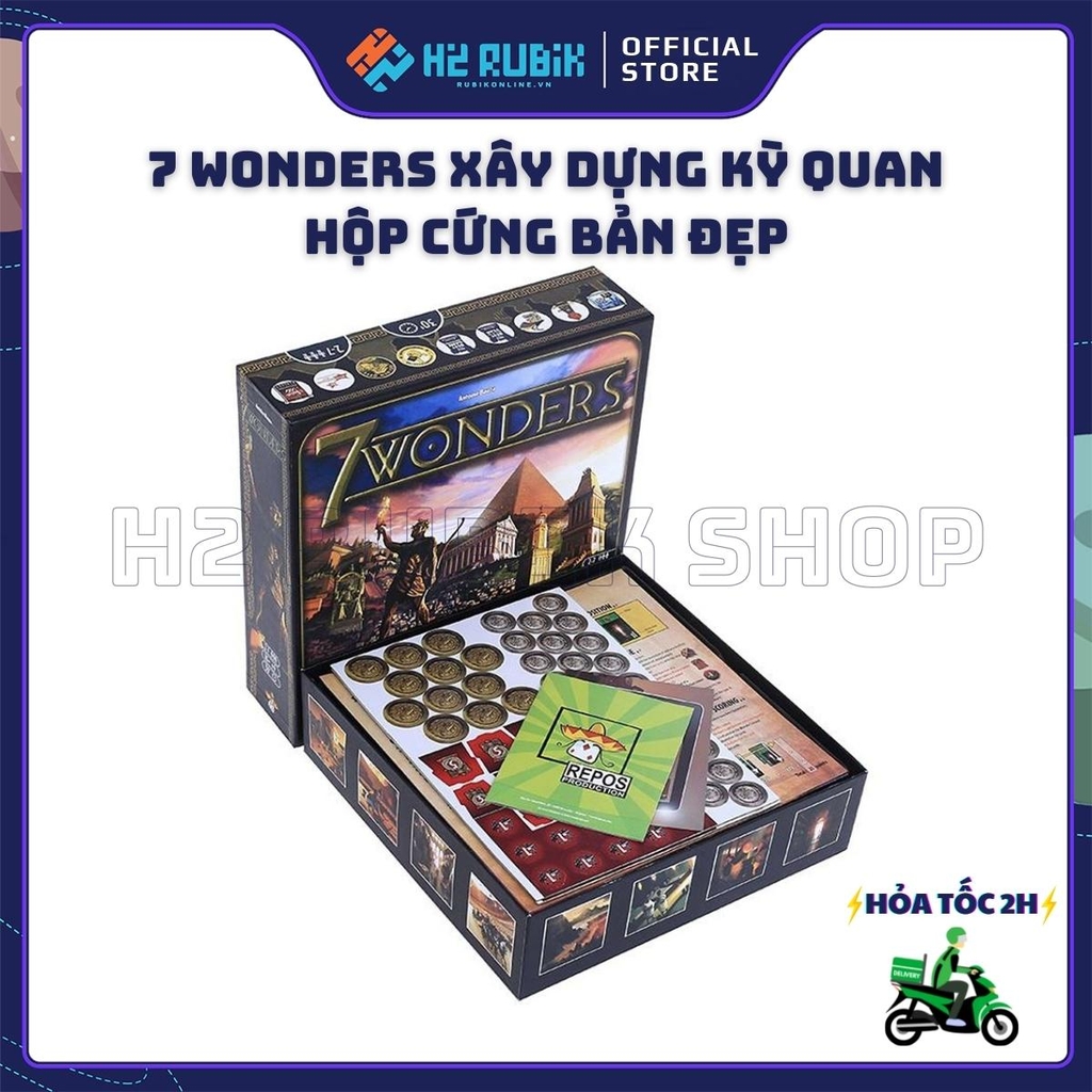 7 Wonders Boardgame Xây dựng 7 kỳ quan hộp cứng bản đẹp