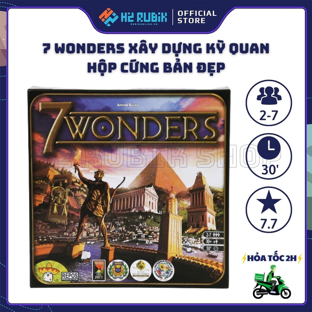 7 Wonders Boardgame Xây dựng 7 kỳ quan hộp cứng bản đẹp