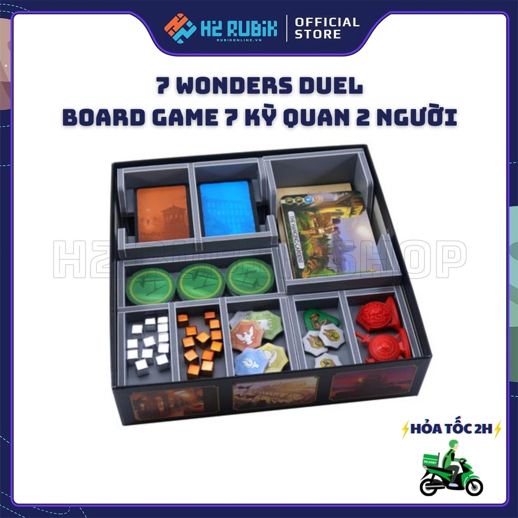 7 Wonders Duel Board Game Hộp Cứng Bản Đẹp (Tiếng Anh US)