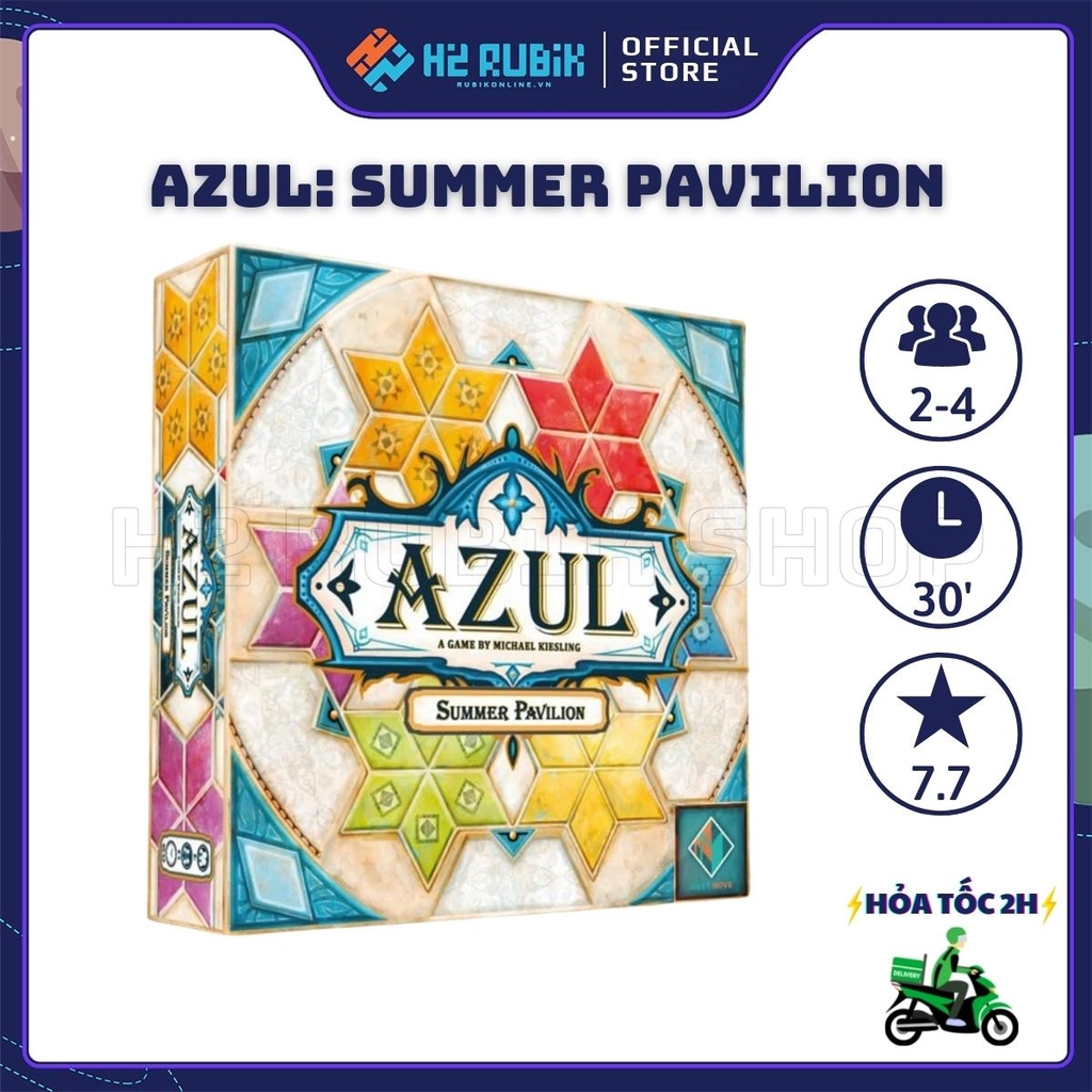 Azul: Summer Pavilion Board Game Chiến Thuật Hộp Cứng Bản Đẹp (Tiếng Anh US)