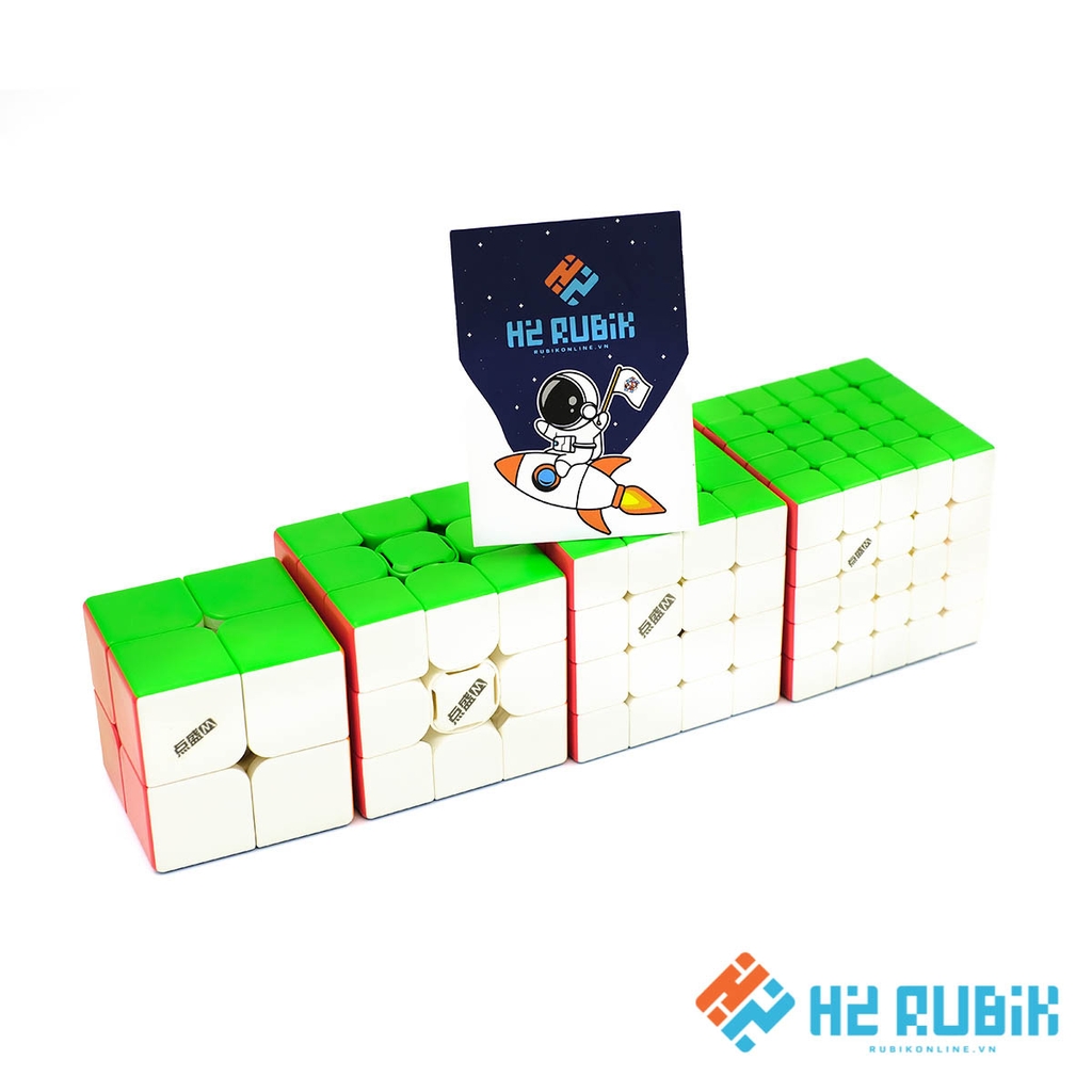 Combo Rubik 2x2 3x3 4x4 5x5 DianSheng Có nam châm sẵn