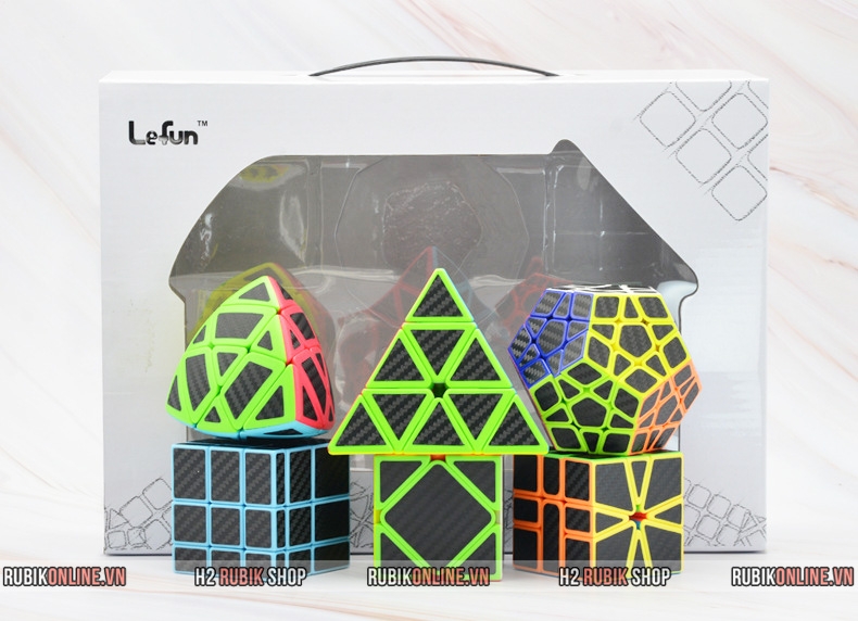 Combo Rubik Lefun Carbon 6 chiếc