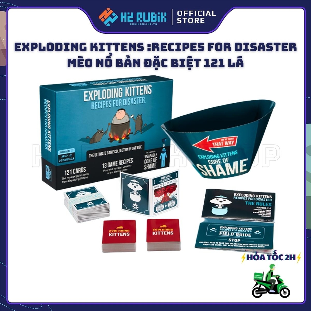 Exploding Kittens: Recipes for Disaster Board Game Mèo Nổ Bản Đặc Biệt 121 Lá (Tiếng Anh US)