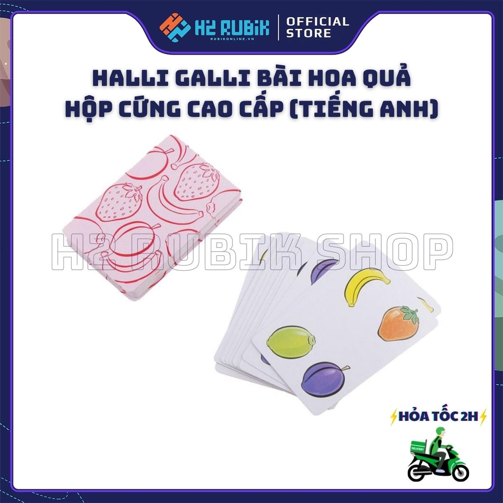 Halli Galli bài hoa quả Tiếng Anh hộp cứng cao cấp