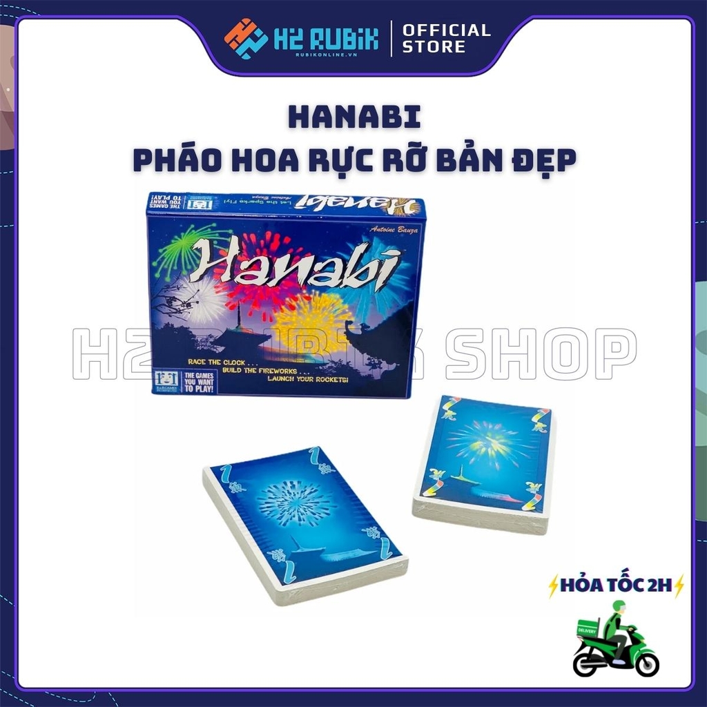 Hanabi Board Game Pháo hoa rực rỡ - Game thẻ bài bản đẹp tiếng Anh