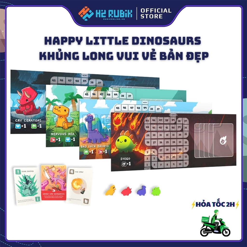 Happy Little Dinosaurs Board Game Khủng Long Vui Vẻ