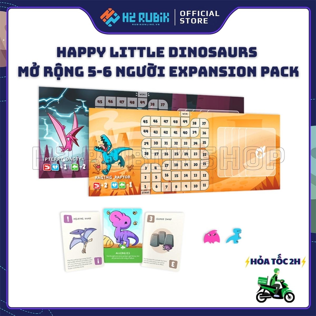 Happy Little Dinosaurs Board Game Khủng Long Vui Vẻ
