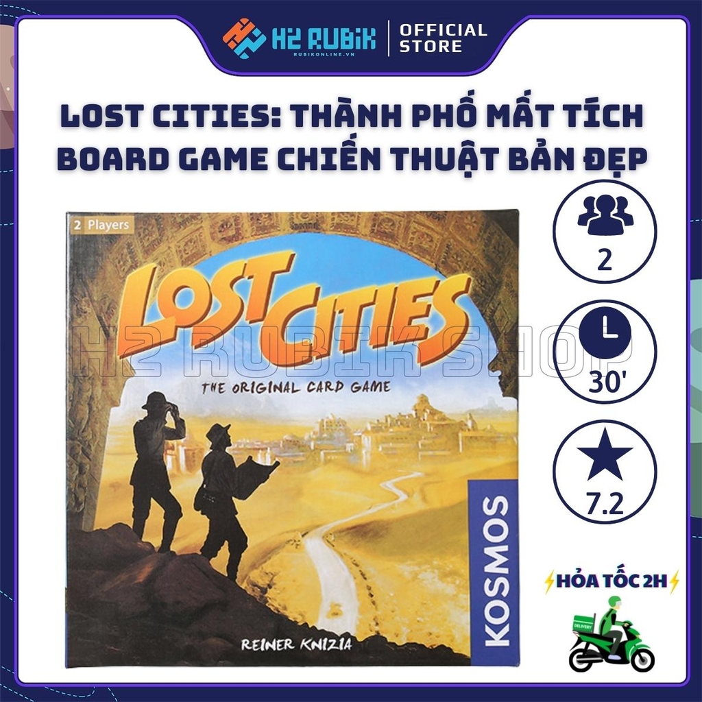 Lost Cities Board Game Phiêu Lưu Kì Thú đối kháng 2 người