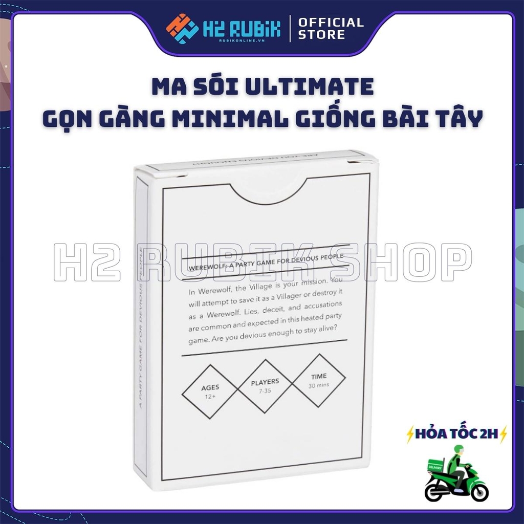 Ma Sói Ultimate Phiên Bản Gọn Gàng Minimal giống Bài Tây Giấy Xịn