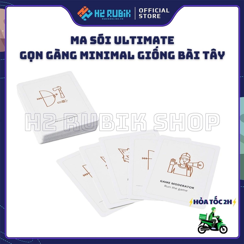 Ma Sói Ultimate Phiên Bản Gọn Gàng Minimal giống Bài Tây Giấy Xịn
