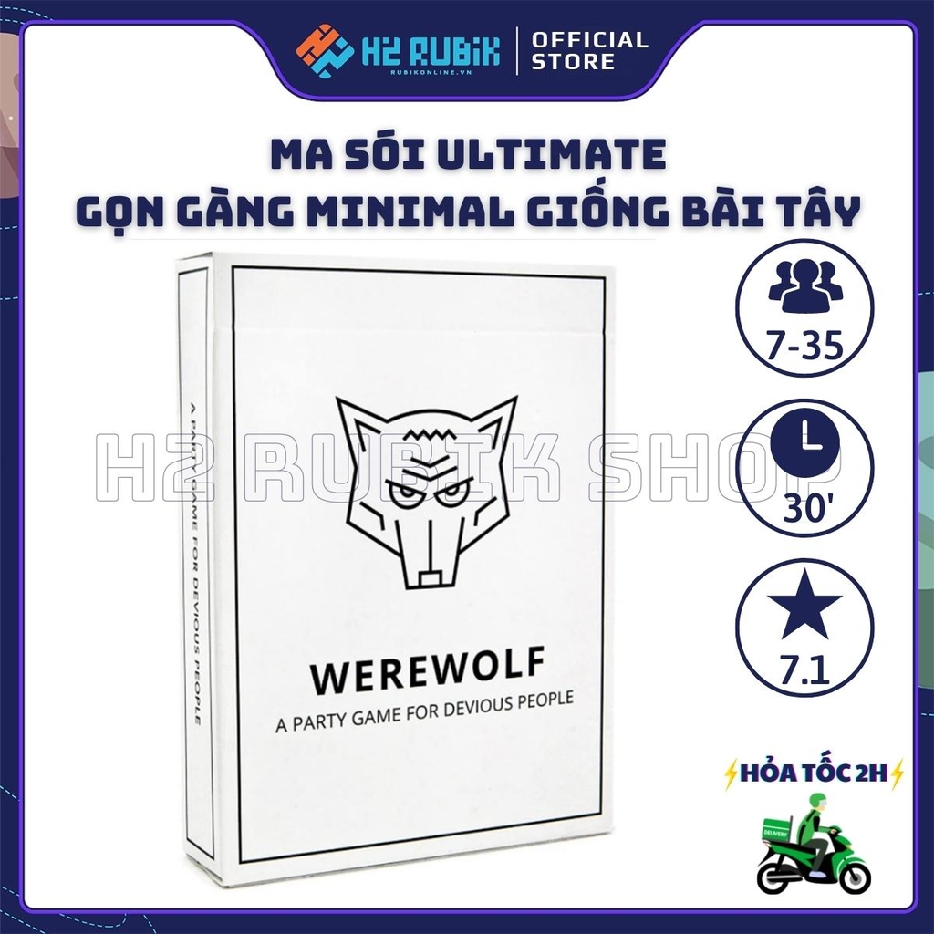 Ma Sói Ultimate Phiên Bản Gọn Gàng Minimal giống Bài Tây Giấy Xịn