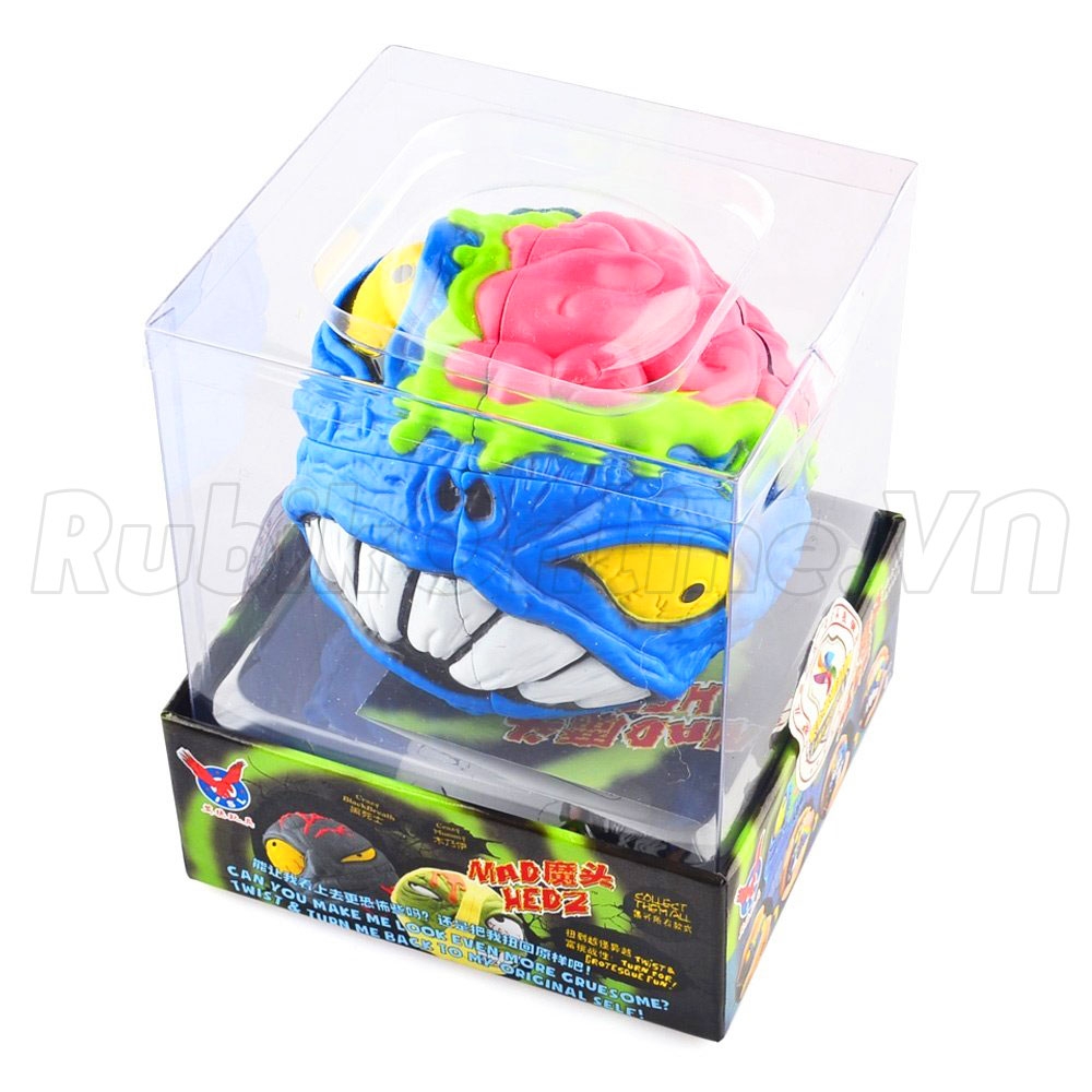 MAD HEDZ Crazy Brain 68mm 2x2x2 Puzzle Head Cartoon - Rubik đầu quỷ H2 Rubik Shop MAD HEDZ Crazy Brain 68mm 2x2x2 Puzzle Head Cartoon - Rubik đầu quỷ H2 Rubik Shop