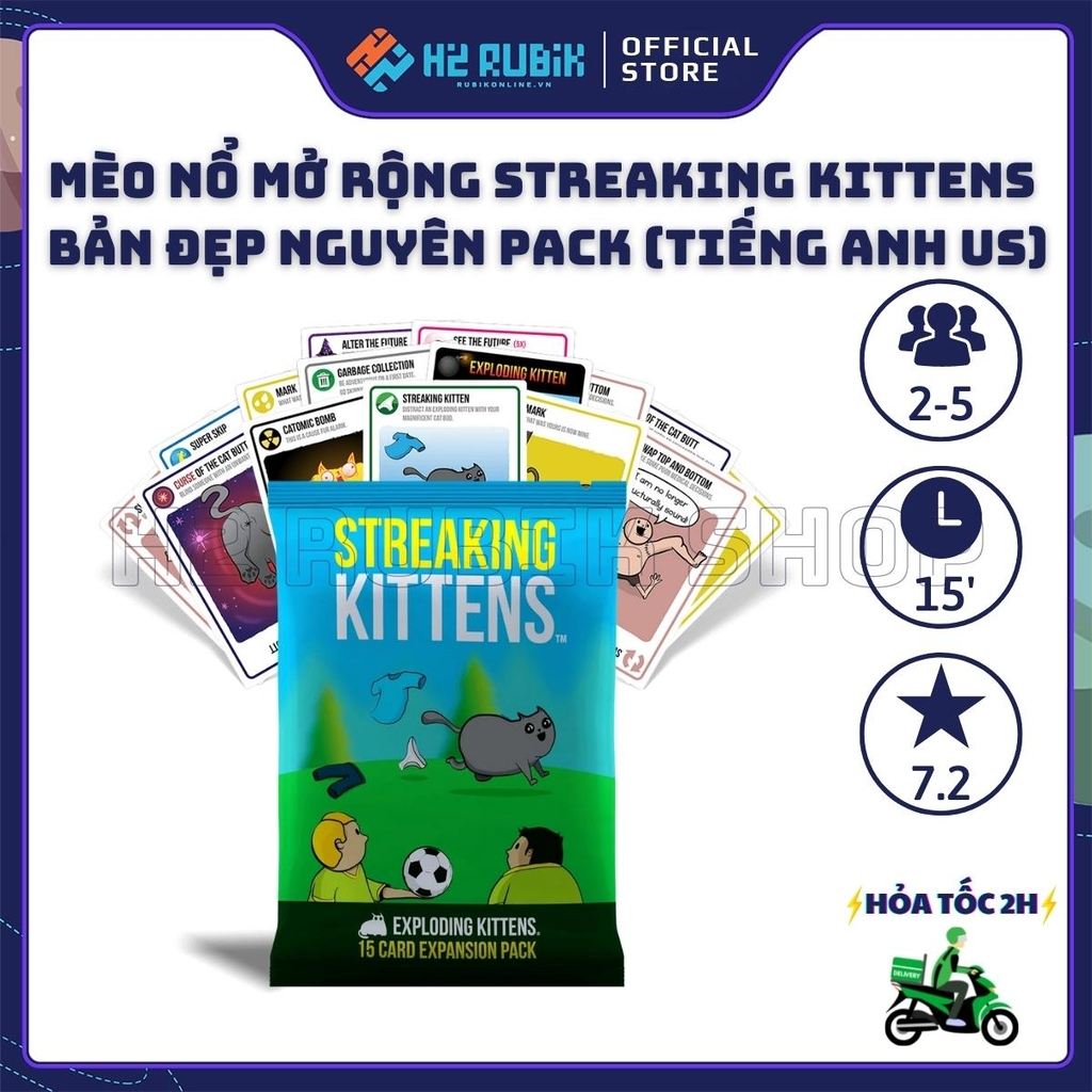 Mèo Nổ Mở Rộng Streaking Kittens Bản Đẹp Nguyên Pack (Tiếng Anh US)