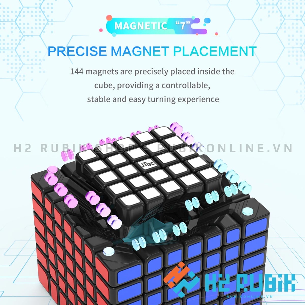 Rubik 7x7 YJ MGC 7x7 - Rubik 7 tầng có nam châm sẵn