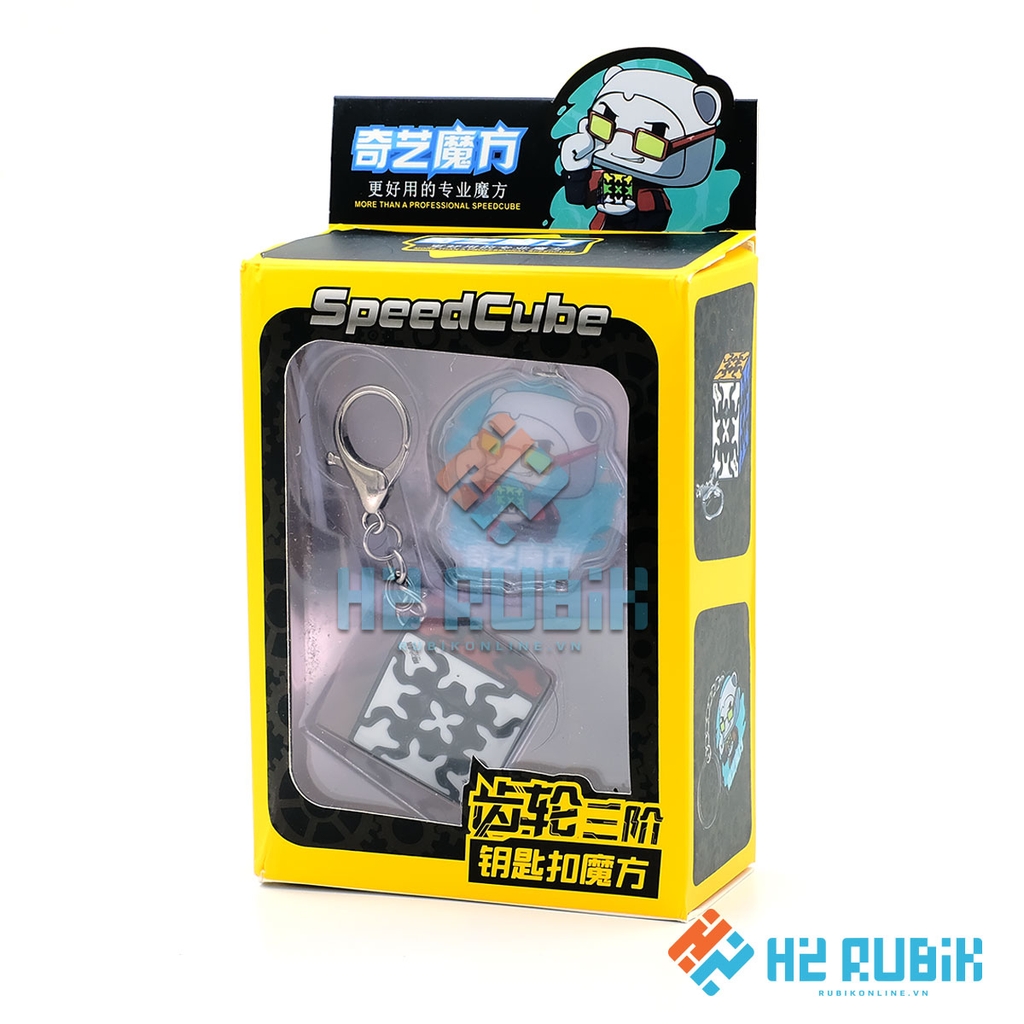 Móc khóa rubik QiYi Gear 3x3 Keychain