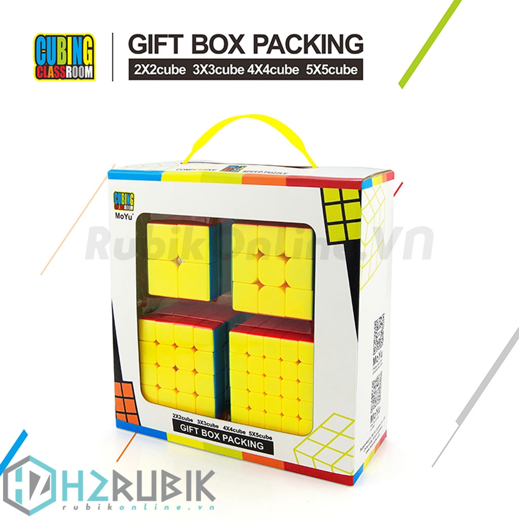 Combo Rubik 4 chiếc - MoFangJiaoShi Gift Packing Stickerless