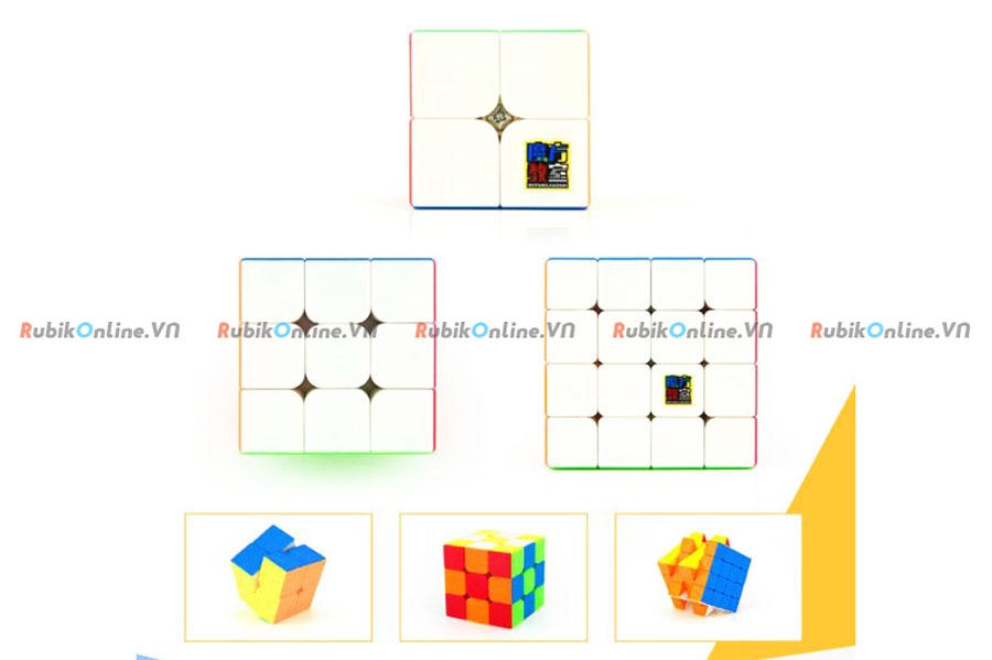 Combo Rubik 3 chiếc - MoFangJiaoShi Gift Packing with 3 cubes Stickerless