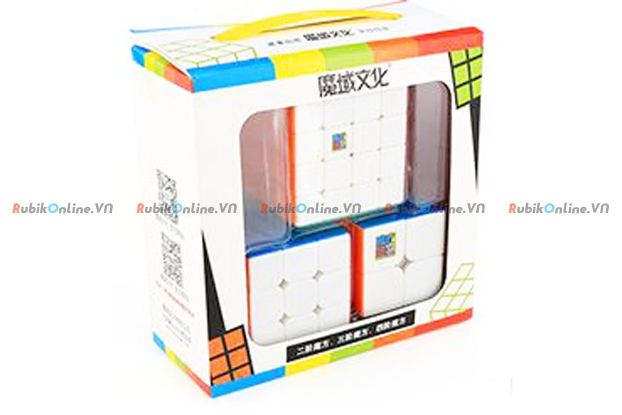 Combo Rubik 3 chiếc - MoFangJiaoShi Gift Packing with 3 cubes Stickerless