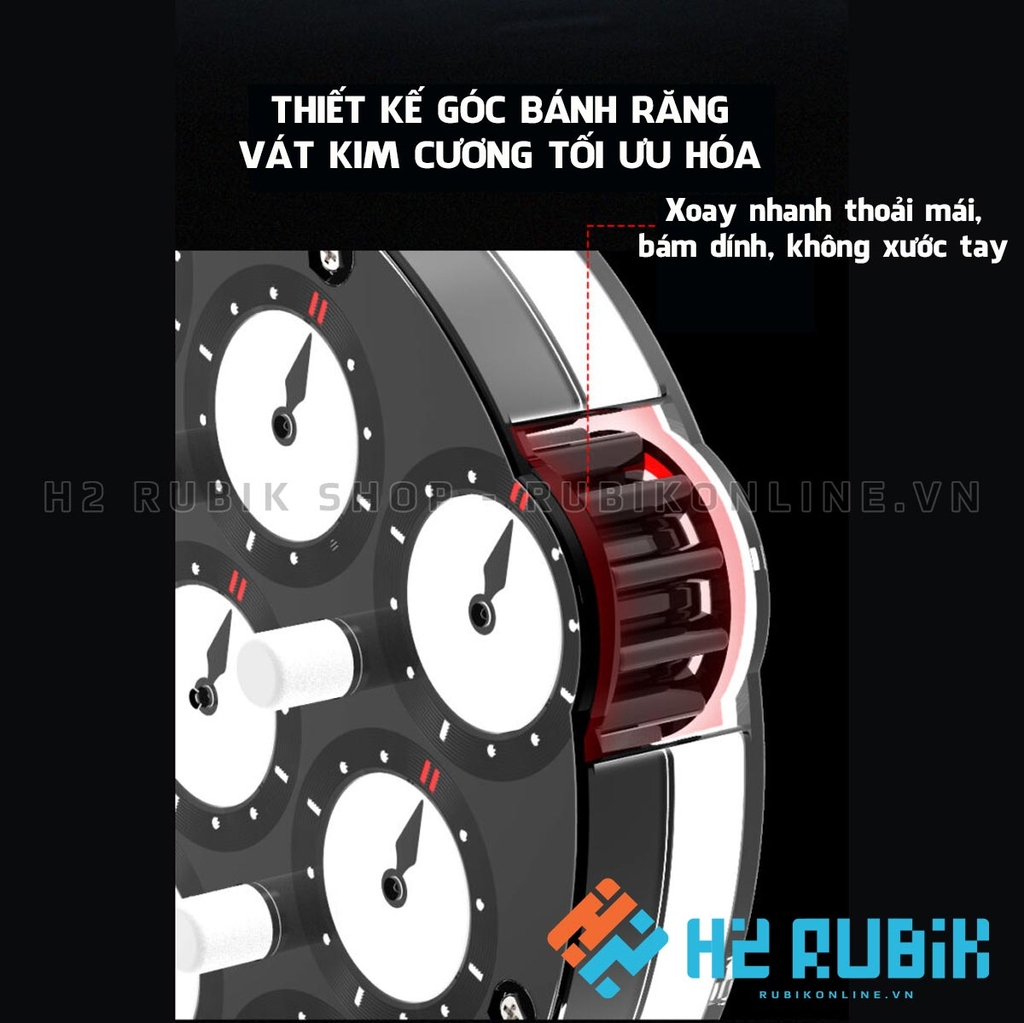 Rubik Clock QiYi Magnetic Clock (có nam châm sẵn) - Rubik đồng hồ