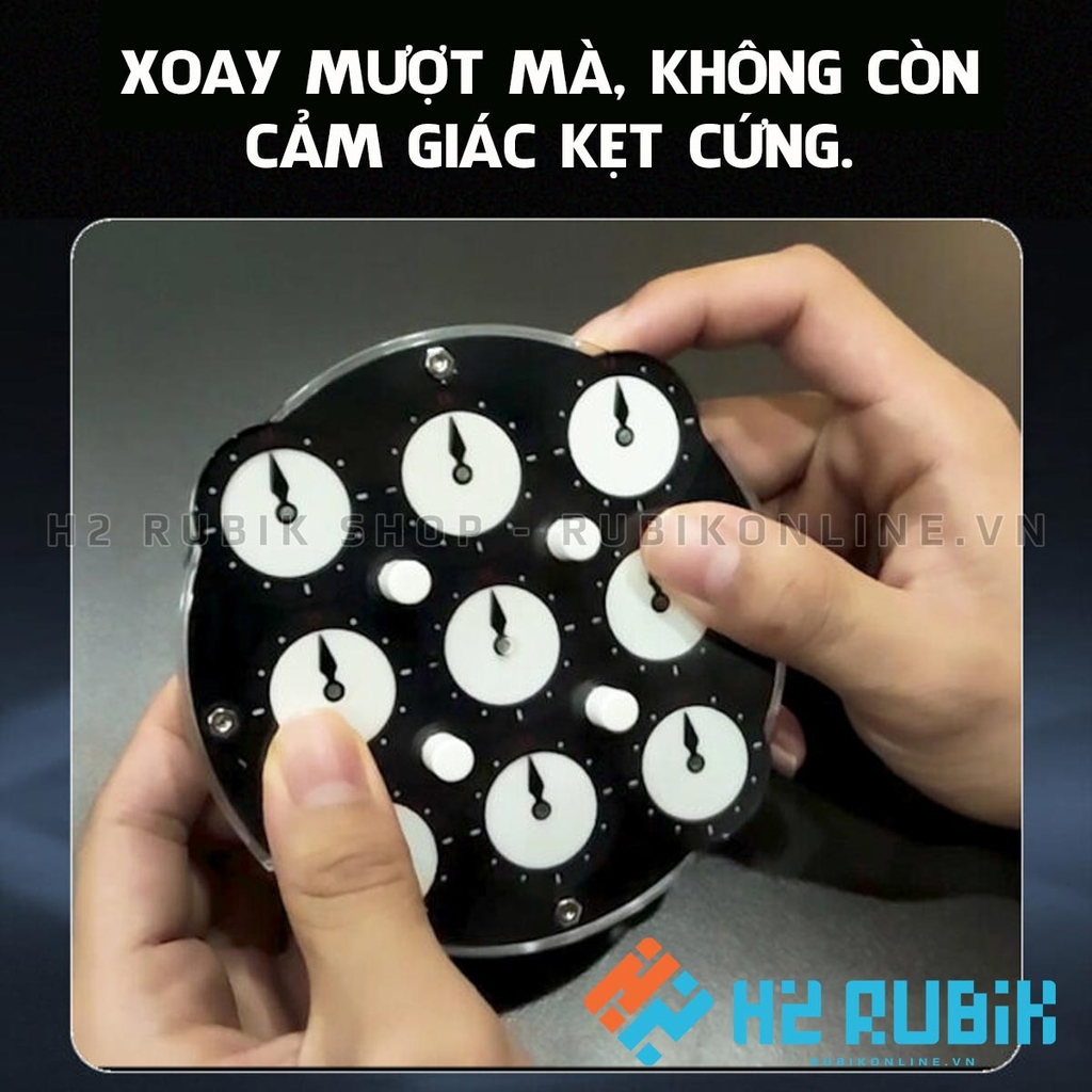 Rubik Clock QiYi Magnetic Clock (có nam châm sẵn) - Rubik đồng hồ