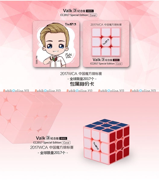 QiYi The Valk3 3x3x3 Coral Limited Edition - Bản giới hạn