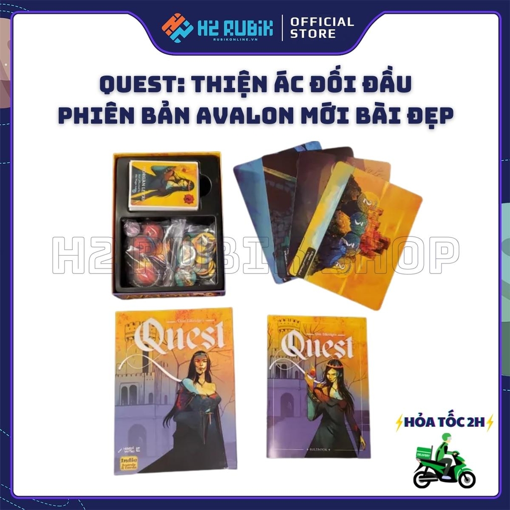 Quest Board Game Thiện Ác Đối Đầu Bản Đẹp (Tiếng Anh US)