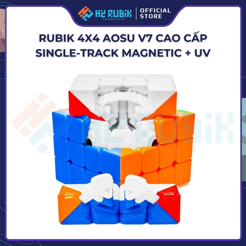 Rubik 4x4 AoSu V7 Single-Track Magnetic UV