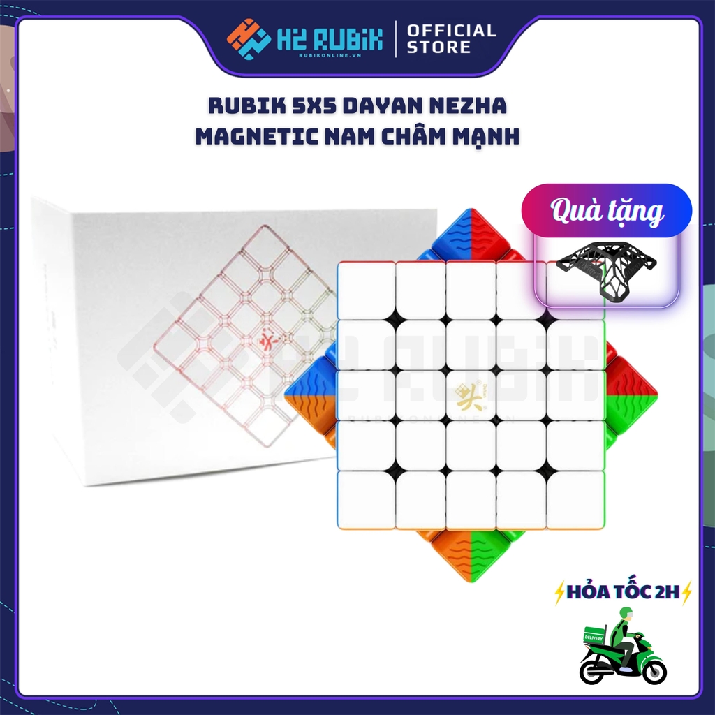 Rubik 5X5 Dayan Nezha Magnetic Có Nam Châm Sẵn (Nam Châm Mạnh) H2 Rubik Shop