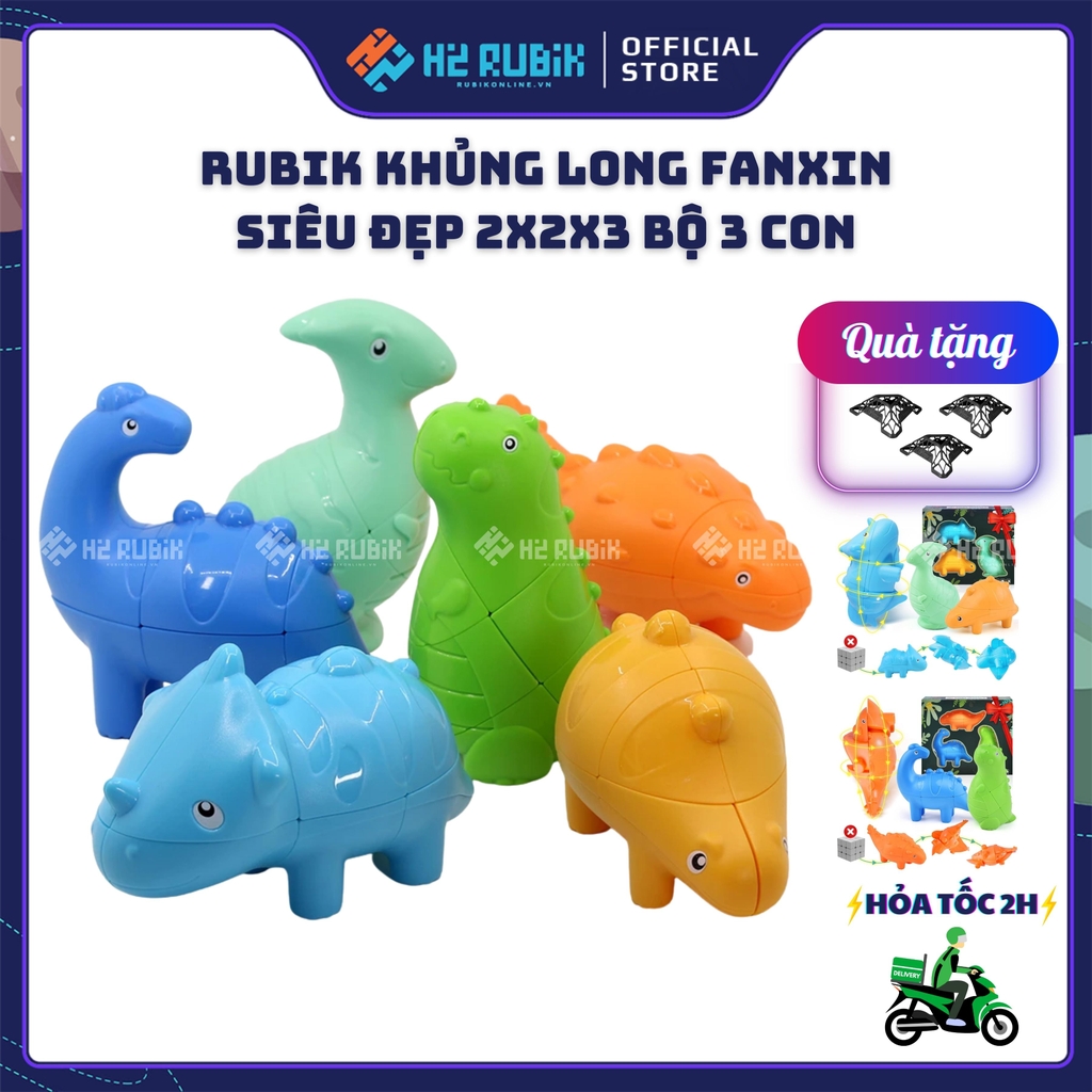 Bộ Rubik Khủng Long Dinosaur Bundle Loại đẹp cao cấp